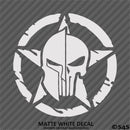 Distressed Star Split Punisher/Spartan Helmet Vinyl Decal