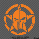 Distressed Star Split Punisher/Spartan Helmet Vinyl Decal