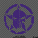Distressed Star Split Punisher/Spartan Helmet Vinyl Decal