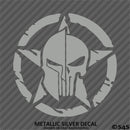 Distressed Star Split Punisher/Spartan Helmet Vinyl Decal