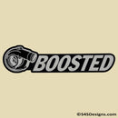 "Boosted" Turbo Acrylic Badge Black/Silver - S4S Designs