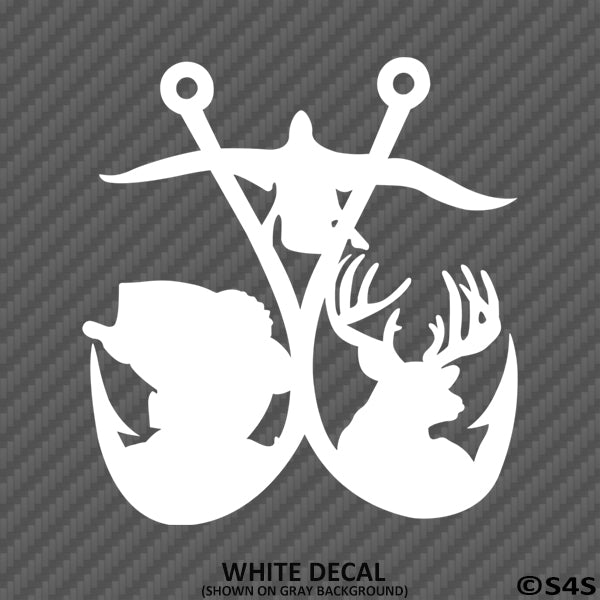 duck buck fish hook Bass, Buck, Duck and Fish Hooks Vinyl Decal – S4S Designs