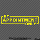 Business Decal: "By Appointment Only" Vinyl Decal