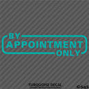 Business Decal: "By Appointment Only" Vinyl Decal