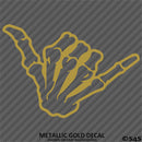 Shaka Skeleton Hand Bones Vinyl Decal