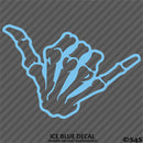 Shaka Skeleton Hand Bones Vinyl Decal