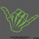 Shaka Skeleton Hand Bones Vinyl Decal