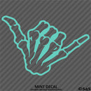 Shaka Skeleton Hand Bones Vinyl Decal