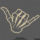 Shaka Skeleton Hand Bones Vinyl Decal