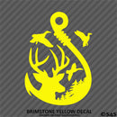 Buck, Ducks and Fish Hook Scene Vinyl Decal