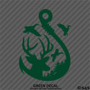 Buck, Ducks and Fish Hook Scene Vinyl Decal