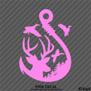 Buck, Ducks and Fish Hook Scene Vinyl Decal