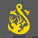 Buck, Ducks and Fish Hook Scene Vinyl Decal