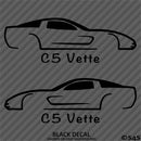 C5 Chevy Corvette Silhouette (PAIR) Vinyl Decal