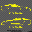 C5 Chevy Corvette Silhouette (PAIR) Vinyl Decal