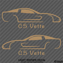 C5 Chevy Corvette Silhouette (PAIR) Vinyl Decal