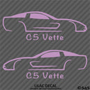 C5 Chevy Corvette Silhouette (PAIR) Vinyl Decal