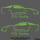 C5 Chevy Corvette Silhouette (PAIR) Vinyl Decal