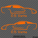 C5 Chevy Corvette Silhouette (PAIR) Vinyl Decal