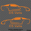 C5 Chevy Corvette Silhouette (PAIR) Vinyl Decal