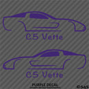 C5 Chevy Corvette Silhouette (PAIR) Vinyl Decal