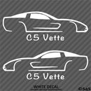 C5 Chevy Corvette Silhouette (PAIR) Vinyl Decal