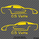 C5 Chevy Corvette Silhouette (PAIR) Vinyl Decal