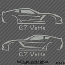 C7 Chevy Corvette Silhouette (PAIR) Vinyl Decal