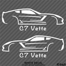 C7 Chevy Corvette Silhouette (PAIR) Vinyl Decal