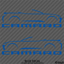 6th Gen Chevy Camaro Convertible Silhouette (PAIR) Vinyl Decal Style 1