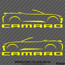 6th Gen Chevy Camaro Convertible Silhouette (PAIR) Vinyl Decal Style 1