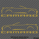 6th Gen Chevy Camaro Convertible Silhouette (PAIR) Vinyl Decal Style 1