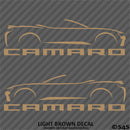 6th Gen Chevy Camaro Convertible Silhouette (PAIR) Vinyl Decal Style 1