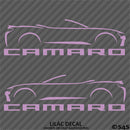 6th Gen Chevy Camaro Convertible Silhouette (PAIR) Vinyl Decal Style 1