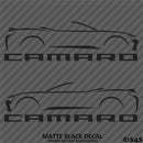 6th Gen Chevy Camaro Convertible Silhouette (PAIR) Vinyl Decal Style 1