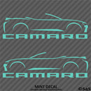 6th Gen Chevy Camaro Convertible Silhouette (PAIR) Vinyl Decal Style 1