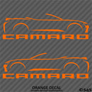 6th Gen Chevy Camaro Convertible Silhouette (PAIR) Vinyl Decal Style 1