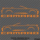 6th Gen Chevy Camaro Convertible Silhouette (PAIR) Vinyl Decal Style 1