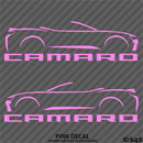 6th Gen Chevy Camaro Convertible Silhouette (PAIR) Vinyl Decal Style 1