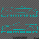 6th Gen Chevy Camaro Convertible Silhouette (PAIR) Vinyl Decal Style 1