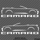6th Gen Chevy Camaro Convertible Silhouette (PAIR) Vinyl Decal Style 1