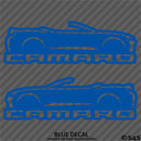 6th Gen Chevy Camaro Convertible Silhouette (PAIR) Vinyl Decal Style 2