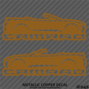 6th Gen Chevy Camaro Convertible Silhouette (PAIR) Vinyl Decal Style 2