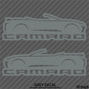 6th Gen Chevy Camaro Convertible Silhouette (PAIR) Vinyl Decal Style 2