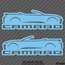 6th Gen Chevy Camaro Convertible Silhouette (PAIR) Vinyl Decal Style 2