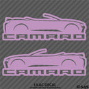6th Gen Chevy Camaro Convertible Silhouette (PAIR) Vinyl Decal Style 2