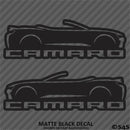 6th Gen Chevy Camaro Convertible Silhouette (PAIR) Vinyl Decal Style 2