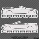 6th Gen Chevy Camaro Convertible Silhouette (PAIR) Vinyl Decal Style 2
