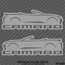 6th Gen Chevy Camaro Convertible Silhouette (PAIR) Vinyl Decal Style 2