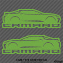 6th Gen Chevy Camaro Silhouette (PAIR) Vinyl Decal Style 2